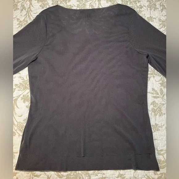 Babette San Francisco Y2K Mesh Sheer Top Shirt 3/4 Sleeve, size large Fairycore - Picture 12 of 15